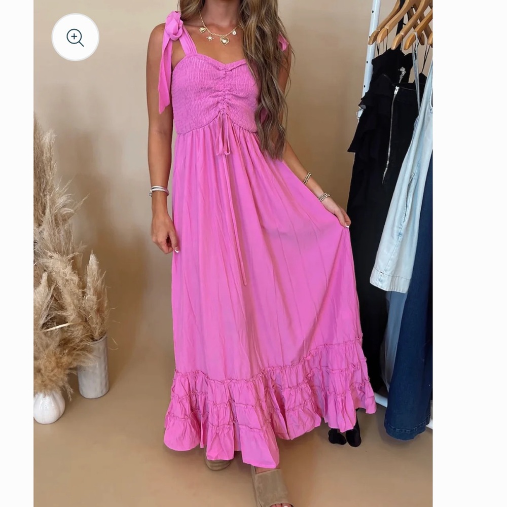 So Me Pink Sleeveless Maxi Dress
